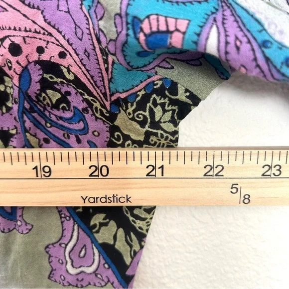 J. Peterman Embroidered Beaded Blouse Top Tunic Boho Festival Resort Size Medium - Picture 12 of 15